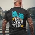 Ice Cream Boy Cone Ice Cream Man Men's T-shirt Back Print Gifts for Old Men