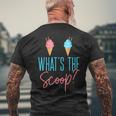 Ice Cream Gender Reveal What The Scoop Men's T-shirt Back Print Gifts for Old Men