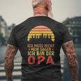 Ich Bin Der Opa Papa Family T-Shirt mit Rückendruck Geschenke für alte Männer