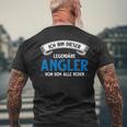 Ich Bin Dieser Legendäre Angler Angeln Fisch T-Shirt mit Rückendruck Geschenke für alte Männer