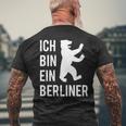 Ich Bin Ein Berliner Geschenke Berliner Bär T-Shirt mit Rückendruck Geschenke für alte Männer