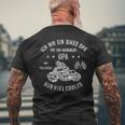 Ich Bin Ein Biker Opa Nur Viel Cooler Motorcycle Fahren T-Shirt mit Rückendruck Geschenke für alte Männer