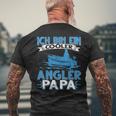 Ich Bin Ein Cooler Angler Papa Ich Bin Ein Ein Cooler A S T-Shirt mit Rückendruck Geschenke für alte Männer