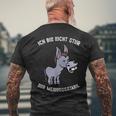 Ich Bin Nicht Stur Meinungsstabil Humour Slogan Men's Black T-Shirt mit Rückendruck Geschenke für alte Männer