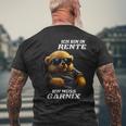 Ich Bin In Rente Ich Muss Garnix T-Shirt mit Rückendruck Geschenke für alte Männer