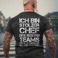 Ich Bin Stolzer Chef Des Besten Teams Employee T-Shirt mit Rückendruck Geschenke für alte Männer