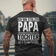 Ich Bin Stolzer Papa Einer Wonderful Tochter Vatio I S T-Shirt mit Rückendruck Geschenke für alte Männer