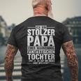 Ich Bin Stolzer Papa Fantastische Tochter Schwarzes Herren Kurzärmliges Herren-T-Kurzärmliges Herren-T-Shirt Geschenke für alte Männer