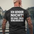 Ich Gender Nicht Ich Habe Einen Schulabschluss Black T-Shirt mit Rückendruck Geschenke für alte Männer
