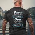 Ich Habe Zwei Titel Papa Besterateratertag Du Wirst Opa T-Shirt mit Rückendruck Geschenke für alte Männer