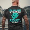 Ich Mag Halt Einfach Axolotl T-Shirt mit Rückendruck Geschenke für alte Männer