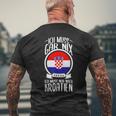 Ich Muss Gar Nix Ich Muss Nur Nach Kroatien Urlaub Croatian T-Shirt mit Rückendruck Geschenke für alte Männer