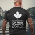 Ich Muss Nur Nach Kanada Rotes Kurzärmliges Herren-T-Kurzärmliges Herren-T-Shirt für Fans Geschenke für alte Männer