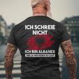 Ich Schreie Nicht Ich Bin Albaner Albanian Eagle T-Shirt mit Rückendruck Geschenke für alte Männer