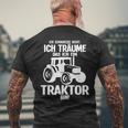 Ich Träume Ich Bin Ein Traktor Farmers Black S T-Shirt mit Rückendruck Geschenke für alte Männer