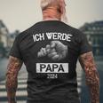 Ich Werde Papa 2024 Ich Werde Baldater T-Shirt mit Rückendruck Geschenke für alte Männer