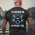 I'd Rather Be Playing Tag Gorilla Vr Gamer Gorilla Monke Tag Men's T-shirt Back Print Gifts for Old Men