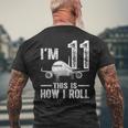 I'm 11 This Is How I Roll Airplane 11 Year Old Birthday Boys Men's T-shirt Back Print Gifts for Old Men