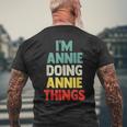 I'm Annie Doing Annie Things Personalized Name Men's T-shirt Back Print Gifts for Old Men