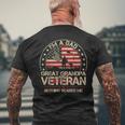 I'm A Dad Great Grandpa And A Veteran Nothing Scares Me Men Men's T-shirt Back Print Gifts for Old Men