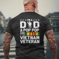 I'm A Dad Pop Pop Vietnam Veteran Fathers Day Men Mens Back Print T-shirt Gifts for Old Men