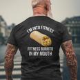 I'm Into Fitness Fitness Burrito In My Mouth Tank Top Mens Back Print T-shirt Gifts for Old Men