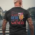 I'm Just Here For The Wieners Patriotic 4Th Of July Men's T-shirt Back Print Gifts for Old Men