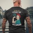 I'm Not The Veteran's Wife I'm The Veteran Veterans Day Mens Back Print T-shirt Gifts for Old Men
