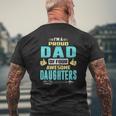 I'm A Proud Dad Of Four Awesome Daughters Mens Back Print T-shirt Gifts for Old Men