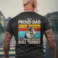 I'm A Proud Dad Of A Freaking Awesome Bull Terrier Men's T-shirt Back Print Gifts for Old Men