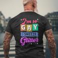 I'm So Gay I Sneeze Glitter Cute Lgbtq Queer Pride Men's T-shirt Back Print Gifts for Old Men