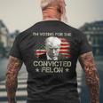I'm Voting Convicted Felon 2024 Trump 2024 Convicted Felon Men's T-shirt Back Print Gifts for Old Men