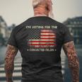 I'm Voting For The Convicted Felon Trump 2024 Men's T-shirt Back Print Gifts for Old Men