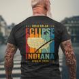 Indiana Vintage Path Of Totality Solar Eclipse April 8 2024 Men's T-shirt Back Print Gifts for Old Men