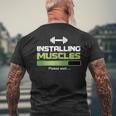 Installing Muscles Please Wait Weightlifting Men's T-shirt Back Print Gifts for Old Men