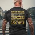 Ironworker Because Miracle Worker Not Job Title Men's T-shirt Back Print Gifts for Old Men