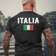 Italia Italian Flag Souvenir Italy Men's T-shirt Back Print Gifts for Old Men
