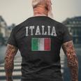 Italiaintage Italia Bandera Italia Camiseta Hombre Estampado Espalda Regalos para ancianos
