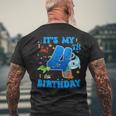 It's My 4Th Birthday Party Ocean 4 Years Old Sea Fish B-Day Men's T-shirt Back Print Gifts for Old Men