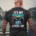 It's My Birthday Boy Time To Level Up Video Game Birthday Men's T-shirt Back Print Gifts for Old Men