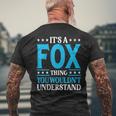 It's A Fox Thing Surname Family Last Name Fox Men's T-shirt Back Print Gifts for Old Men
