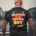 Its My Grandpa Birthday Boy Space Astronaut Family Matching Men's T-shirt Back Print Gifts for Old Men