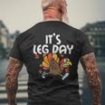 It's Leg Day Turkey Running Thanksgiving Men's T-shirt Back Print Gifts for Old Men