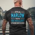 It's A Marlow Thing Surname Family Last Name Marlow Men's T-shirt Back Print Gifts for Old Men