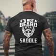 It's Not A Beard It's A Saddle Mens Back Print T-shirt Gifts for Old Men
