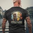 It's Not A Dad Bod It's Father Figure Bear Beer Retro Mens Back Print T-shirt Gifts for Old Men