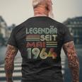 Jahrgang 1964 Geburtstag Geschenk Genial Seit Mai 60 T-Shirt mit Rückendruck Geschenke für alte Männer