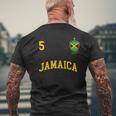 Jamaica Shirt Number 5 Soccer Team Sports Jamaican Flag Shirt Hoodie Tank Top Mens Back Print T-shirt Gifts for Old Men
