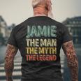 Jamie The Man The Myth The Legend First Name Jamie Men's T-shirt Back Print Gifts for Old Men