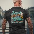 Jesus Take The Wheel Inspirational Quotes For Christian Men's T-shirt Back Print Gifts for Old Men